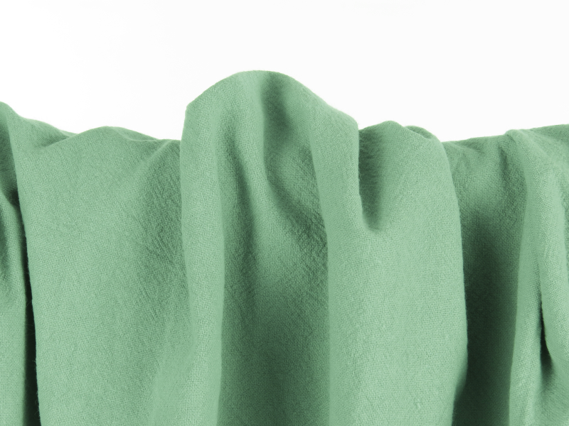 Tissu Coton Lavé Vert Céladon