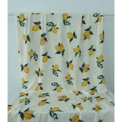 Tissu Crepe de Chine 100 % Soie LEMONS