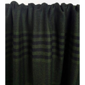 Tissu Lainage Mélange Laine Carreaux Kaki & Noir