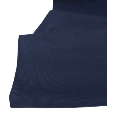 Tissu Maille Bord Côte 2x2 Marine