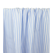 Tissu Popeline 100 % Coton Blanc / Bleu