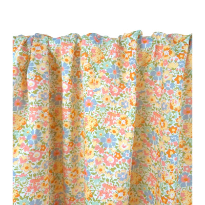 Tissu Popeline Tana Lawn Fleurs Corail