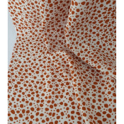 Tissu Popeline 100 % Viscose Abstract Dots Terracotta