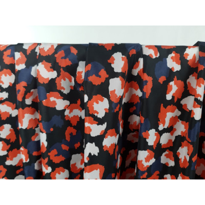 Tissu Technique Déperlant LEO Abstrait Red & Blue