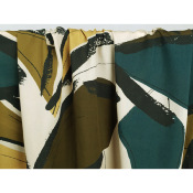 Tissu Voile de Viscose Feuillage Abstrait