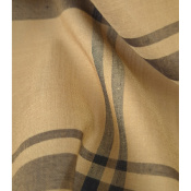 Tissu Voile 100 % Modal Carreaux Peanut