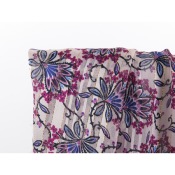 Tissu Voile Jacquard & Lurex Fleurs Ethniques