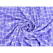 Tissu Voile Poly-Coton Carreaux Jacquard