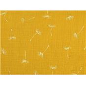 Tissu Double Gaze Moutarde Dandelion Doré