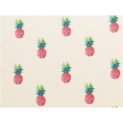 Tissu Etamine de Viscose Imprimé Ananas