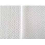 Tissu Jacquard Blanc Motifs Losanges