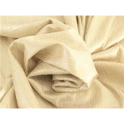 Tissu Jersey Beige Rosé Flammé Imprimé Foil Effet Plissé