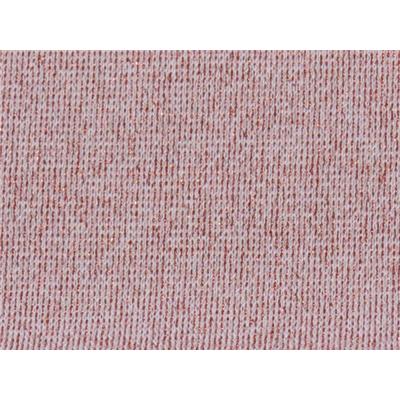 Tissu Jersey Cote 1x1 Vieux Rose / Lurex Cuivre