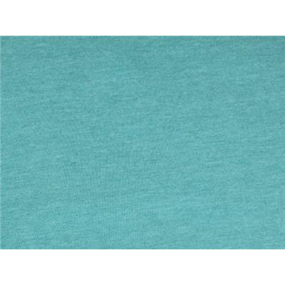 Tissu Jersey Coton / Polyester Bleu Sarcelle Chiné