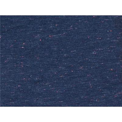 Tissu Jersey Viscose Flammé Marine / Lurex Cuivré