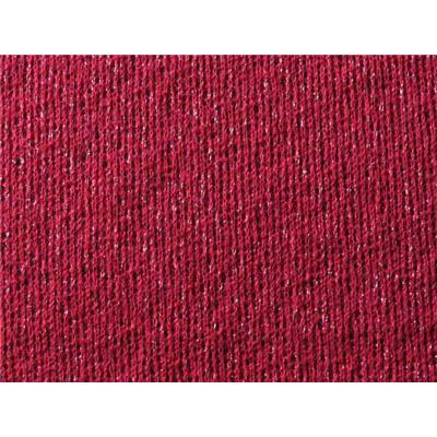 Tissu Maille Coupée - Cousu Ajourée Rouge / Lurex Doré