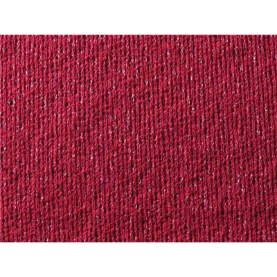 Tissu Maille Coupée - Cousu Ajourée Rouge / Lurex Doré