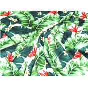 Tissu Maille Maillot de Bain Fleur Tropical