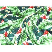 Tissu Maille Maillot de Bain Fleur Tropical