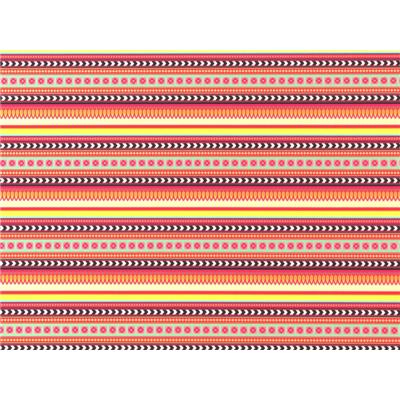 Tissu Maillot de Bain Rayures Ethnique