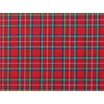 Tissu TARTAN Rouge / Bleu