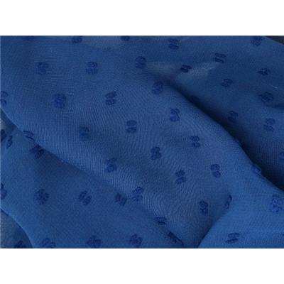 Tissu Voile Plumetis Bleu Electrique