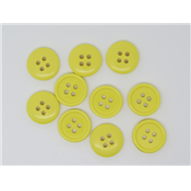 Bouton Rond Jaune 15 mm