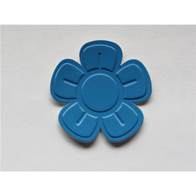 Patch Fleur Bleu en Vinyle 50 mm