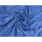 Tissu Popeline Bandana Bleu