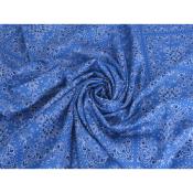 Tissu Popeline Bandana Bleu