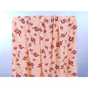 Tissu Crepe de Chine 100 % Soie Pink & Bordeaux Snake