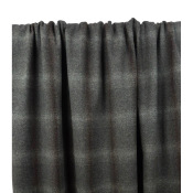 Tissu Lainage 100 % Laine HULL Carreaux Gris / Choco