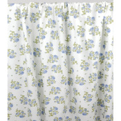 Tissu Popeline 100 % Coton Blue Bouquet