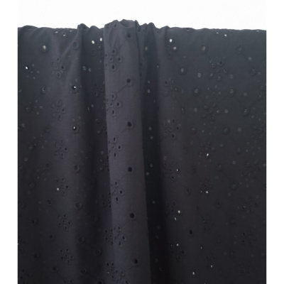 Tissu Broderie Anglaise Noir