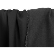 Tissu Crepe Viscose Envers Laine Noir