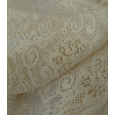 Tissu Guipure Mélange Coton Grattée Flowers