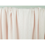 Tissu Maille Cote 1x1 Ajourée Bandes Rose Pale