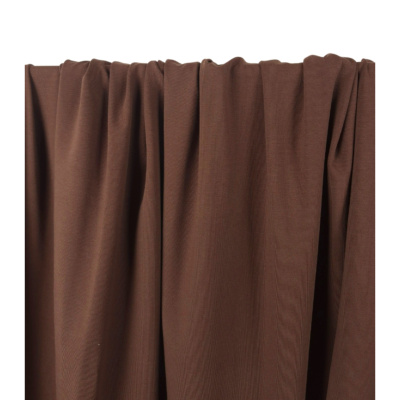 Tissu Maille Jersey Coton / Elasthanne Chocolat