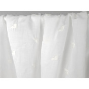 Tissu Popeline 100 % Coton Brodé Coeur