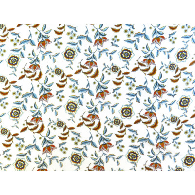 Tissu Voile de Viscose Jacquard Fleurs Bohème