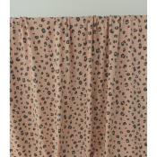 Tissu Twill de Viscose LEO Rose & Gris
