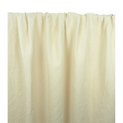 Tissu Toile Coton / Lin Froissé Ecru