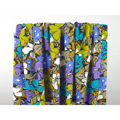 Coupon Toile Viscose / Lin Flower Camouflage 80 cm x 140 cm