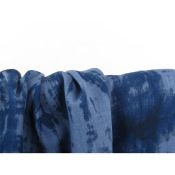 Tissu Viscose / Lin Tie & Dye Bleu