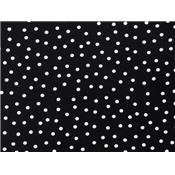 Tissu Crepe Noir Pois Blanc