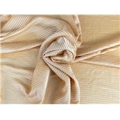 Tissu Satin Plissé Beige Nude