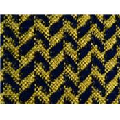 Tissu Lainage Effet Chevron Marine / Moutarde