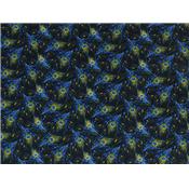 Tissu Jersey FUJI Plumes de Paon