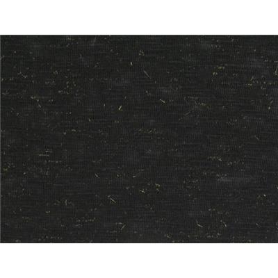 Tissu Jersey Coton Flammé Noir / Lurex Doré