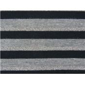 Tissu Jersey Rayures Gris / Noir / Lurex Argent